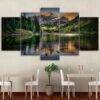 Colorado Mountain Lake - Nature 5 Panel Canvas Art Wall Decor