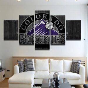 Colorado Rockies 5 - Sport 5 Panel Canvas Art Wall Decor