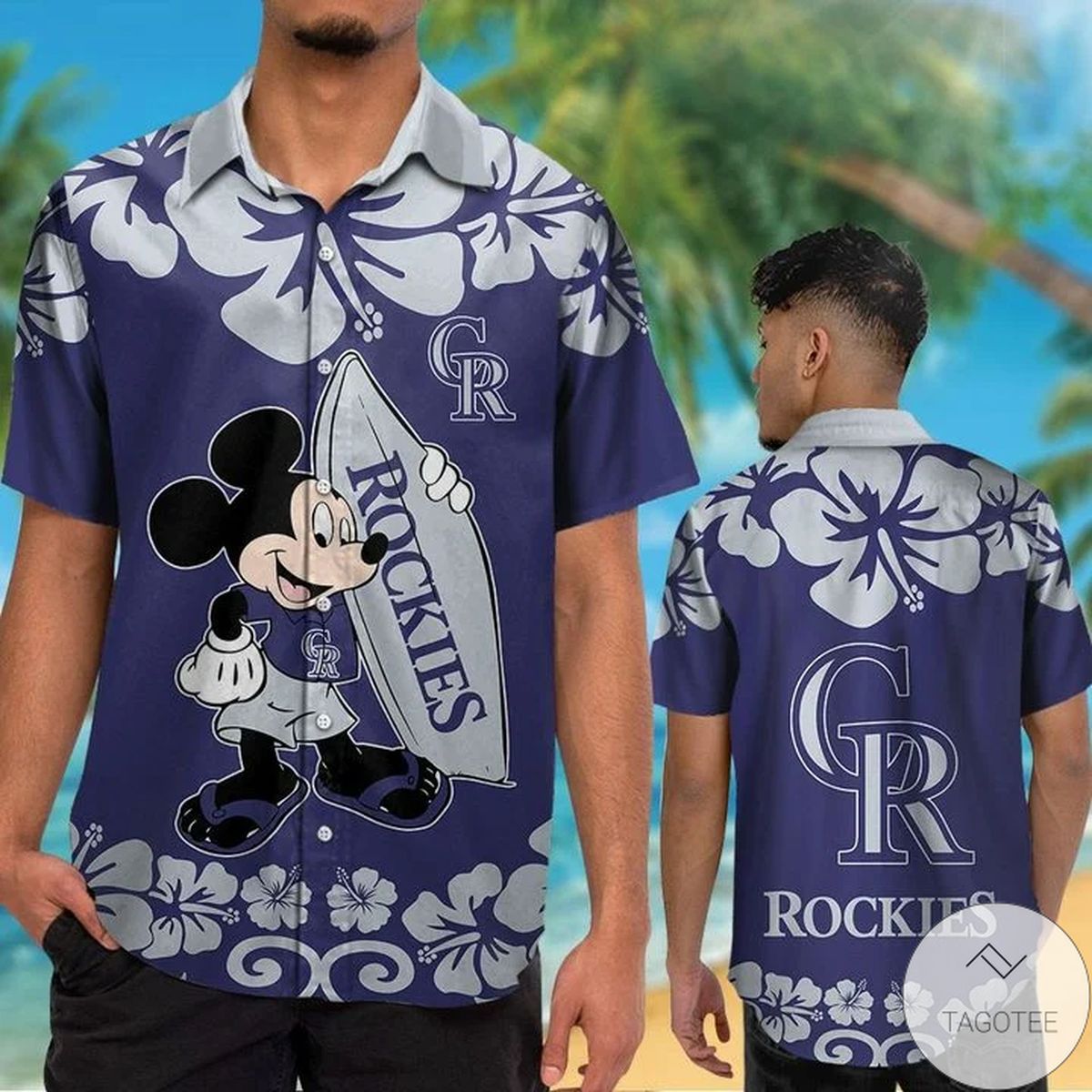Colorado Rockies Mickey Mouse Hawaiian Shirt Colorado Rockies Mickey Mouse Hawaiian Shirt