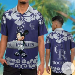 Colorado Rockies Minnie Mouse Hawaiian Shirt