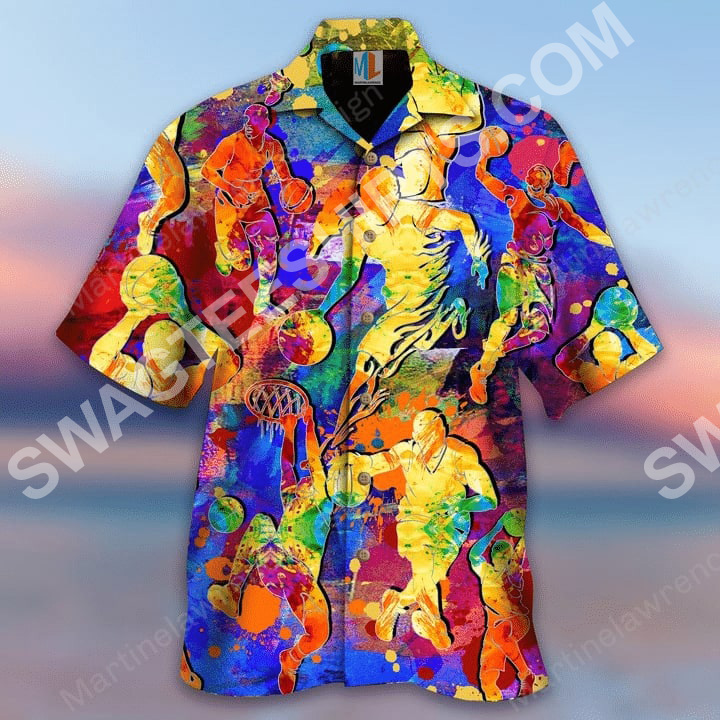 Colorful Basketball All Over Printed Hawaiian Shirt Colorful Basketball All Over Printed Hawaiian Shirt