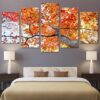 Colorful Leaves In Fall - Nature 5 Panel Canvas Art Wall Decor