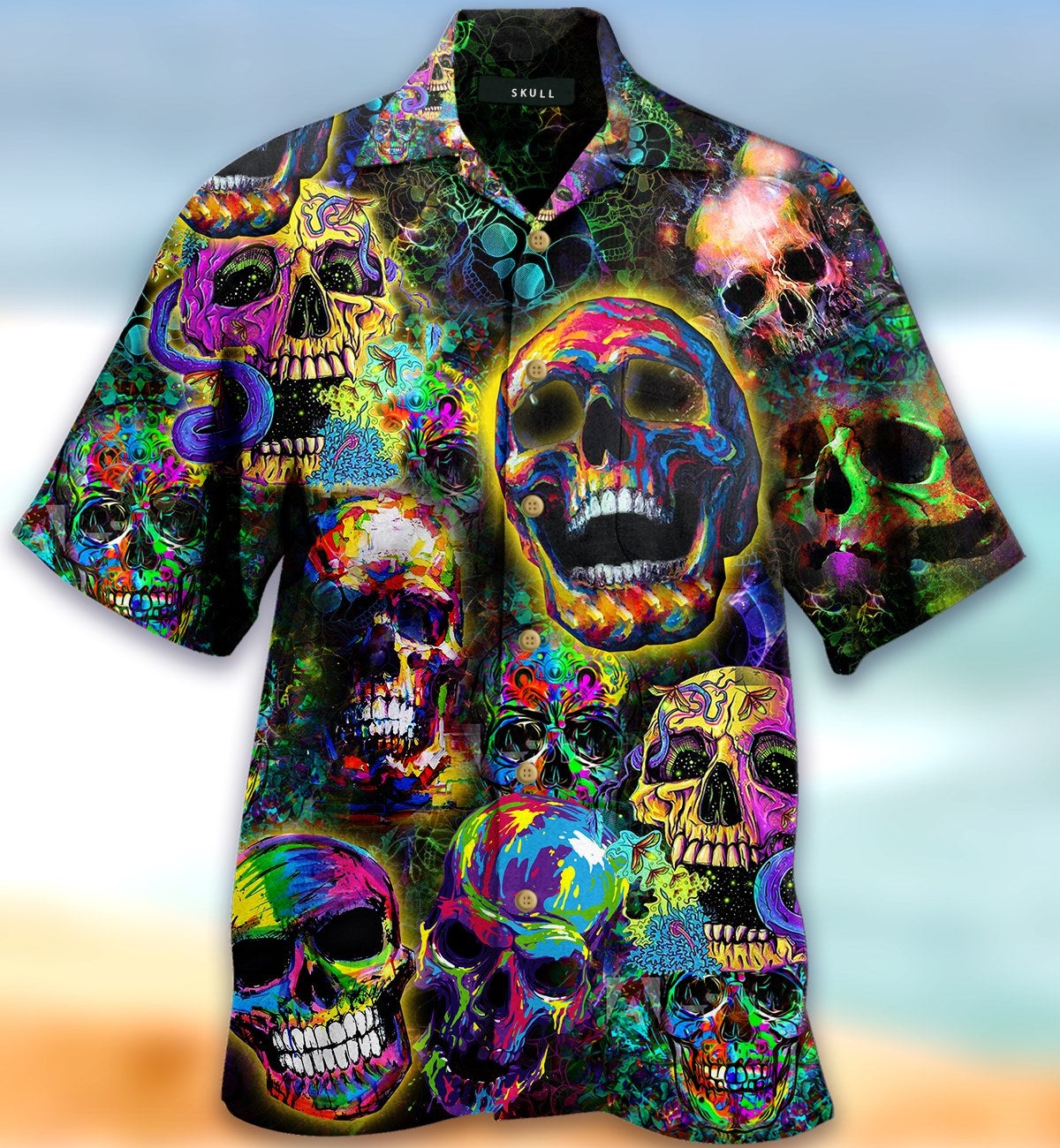 Colorful Skull Hawaiian Shirt Colorful Skull Hawaiian Shirt