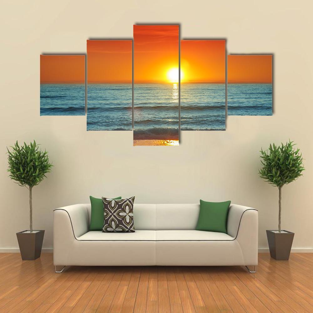 Colorful Sunset Over The Sea -Spain Colorful Sunset Over The Sea -Spain