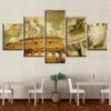 Colosseum Rome Italy - Nature 5 Panel Canvas Art Wall Decor