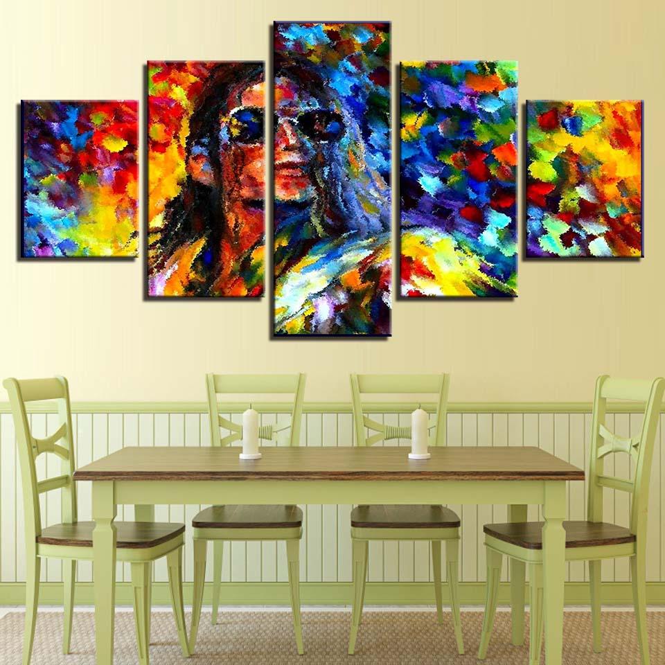 Colourful Michael Jackson - Famous Person 5 Panel Canvas Art Wall Decor Colourful Michael Jackson - Famous Person 5 Panel Canvas Art Wall Decor