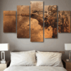 Combat Sniper Shooting - Army 5 Panel Canvas Art Wall Decor