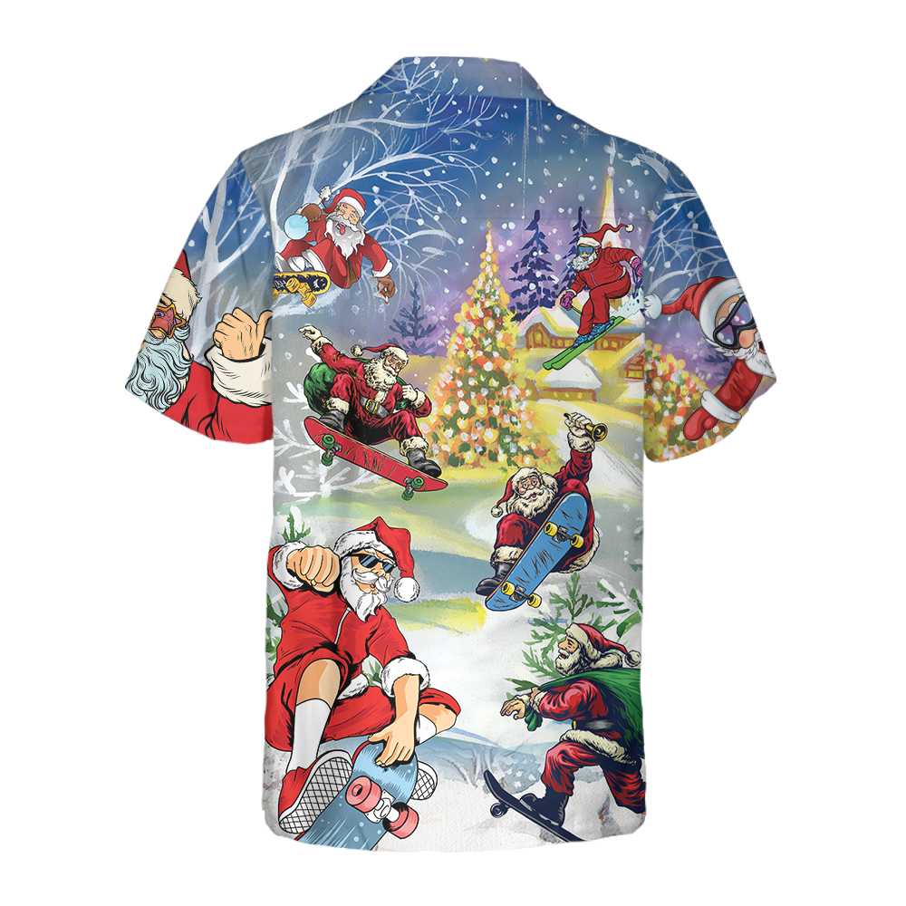 Come On Skateboard With Santa Christmas Hawaiian Shirt Come On Skateboard With Santa Christmas Hawaiian Shirt