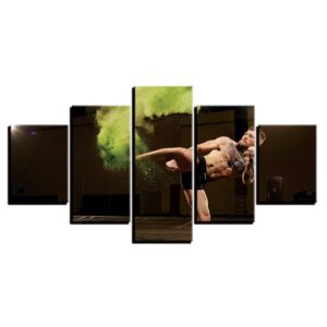 Conor Mcgregor Combat - Famous Person 5 Panel Canvas Art Wall Decor