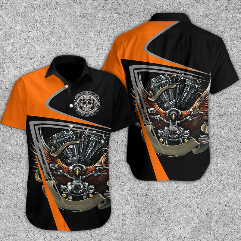 Cool Eagle Rider Hawaiian Shirt Summer Button Up Cool Eagle Rider Hawaiian Shirt Summer Button Up
