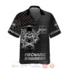 Cool Skull Mechanic Engineer Hawaiian Shirt