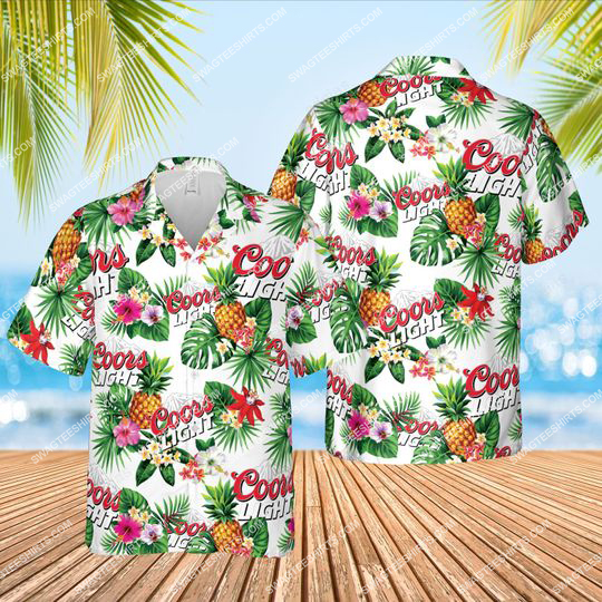 Coors Light Beer Flower Tropical All Over Print Hawaiian Shirt Coors Light Beer Flower Tropical All Over Print Hawaiian Shirt