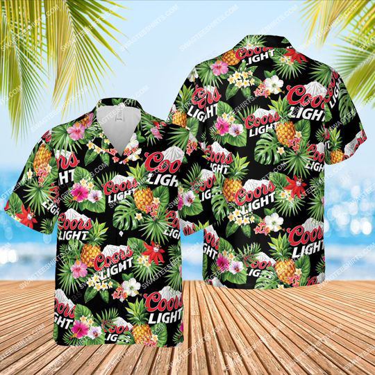 Coors Light Beer Summer Tropical All Over Print Hawaiian Shirt Coors Light Beer Summer Tropical All Over Print Hawaiian Shirt