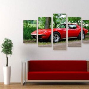 Corvette Stingray - Automative 5 Panel Canvas Art Wall Decor