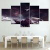 Cosmic Planets 01 - Space 5 Panel Canvas Art Wall Decor