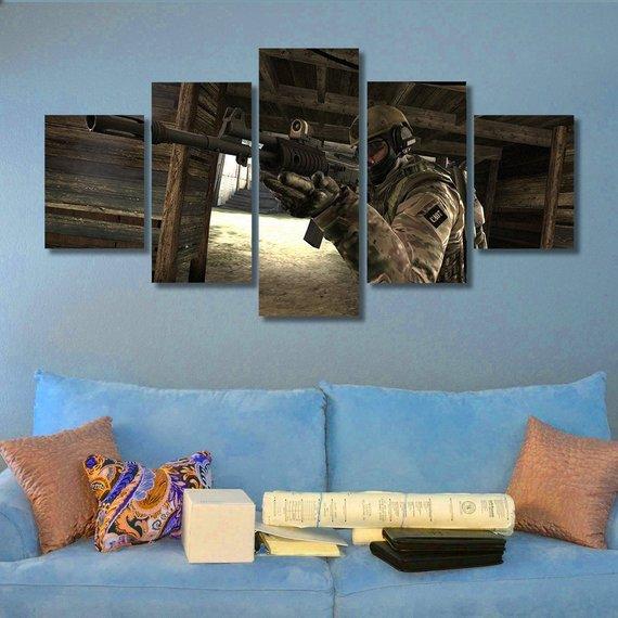 Counter Strike 02 - Sport 5 Panel Canvas Art Wall Decor Counter Strike 02 - Sport 5 Panel Canvas Art Wall Decor