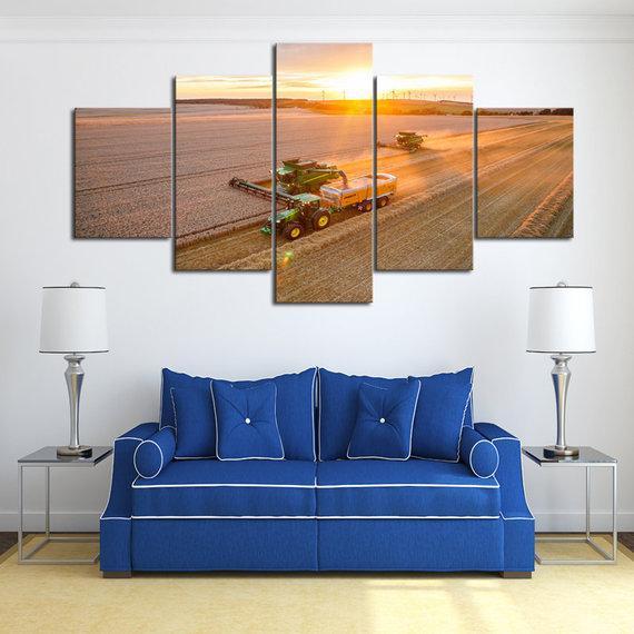 Country Home Harvest - Nature 5 Panel Canvas Art Wall Decor Country Home Harvest - Nature 5 Panel Canvas Art Wall Decor