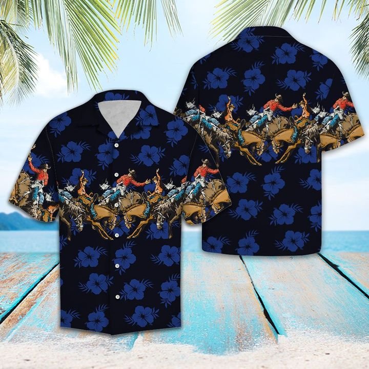 Cowboy On Vacation Hawaiian Shirt Summer Button Up Cowboy On Vacation Hawaiian Shirt Summer Button Up