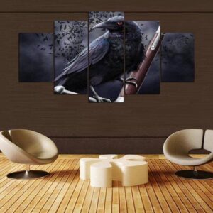 Crow Game Of Thrones - Movie 5 Panel Canvas Art Wall Decor