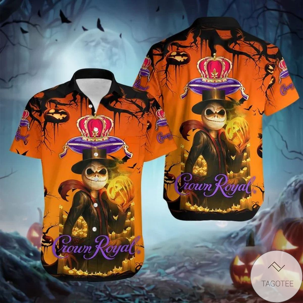 Crown Royal Skeleton Halloween Hawaiian Shirt Crown Royal Skeleton Halloween Hawaiian Shirt