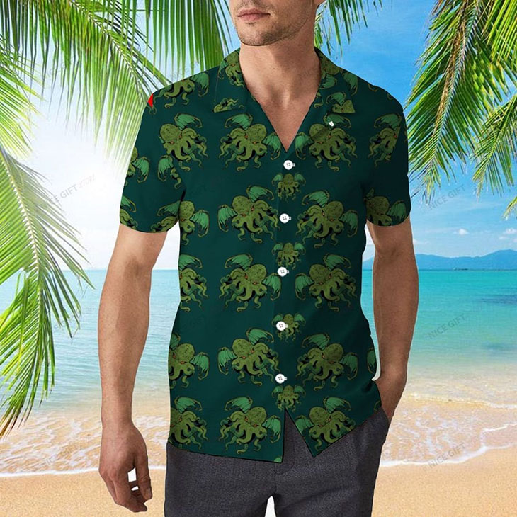 Cthulhu Pattern Hawaiian Shirt Cthulhu Pattern Hawaiian Shirt