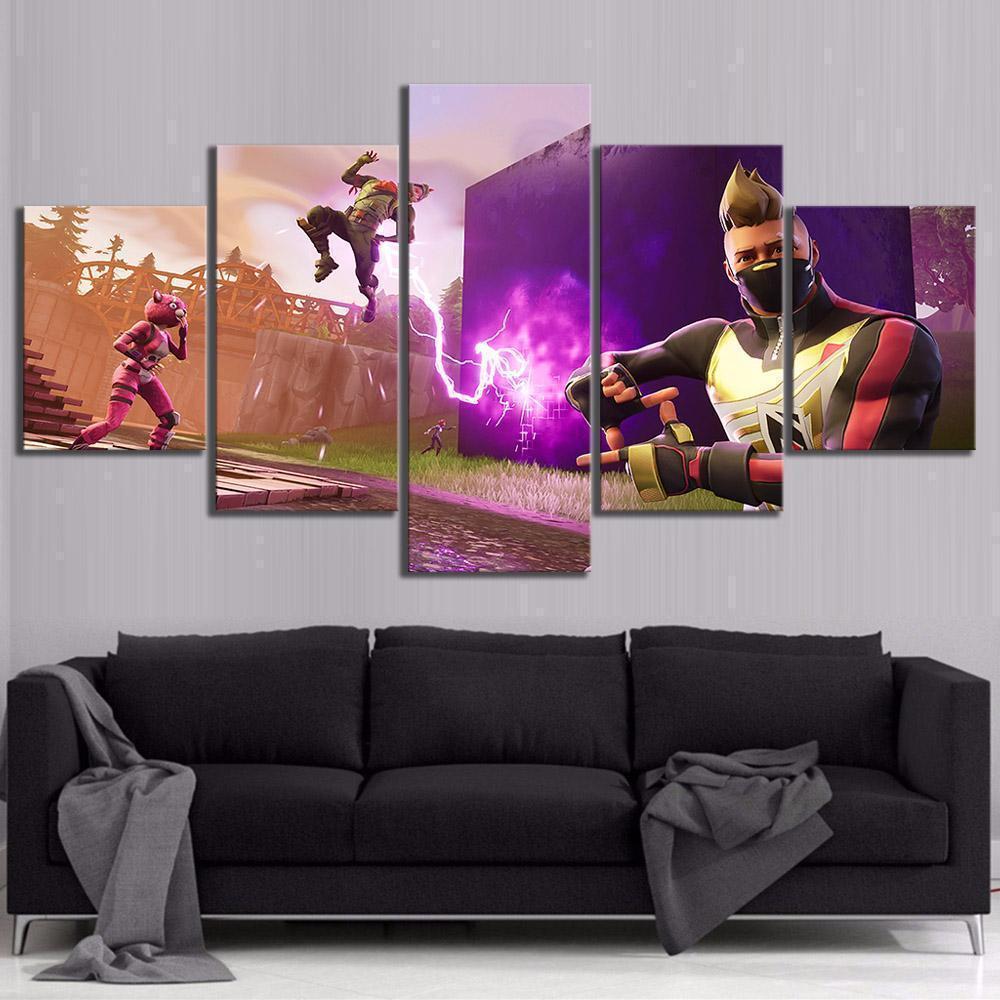 Cube Drift Rex - Gaming 5 Panel Canvas Art Wall Decor Cube Drift Rex - Gaming 5 Panel Canvas Art Wall Decor