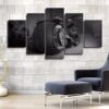Custom Motorcycle Chopper - Automative 5 Panel Canvas Art Wall Decor