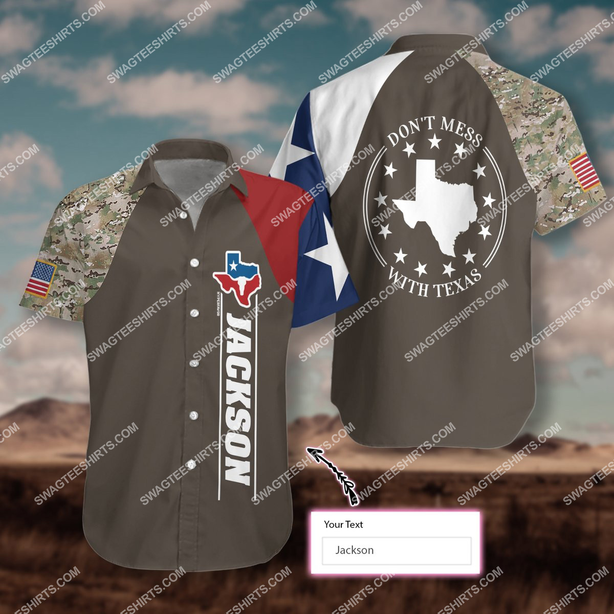 Custom Name Dont Mess With Texas All Over Printed Hawaiian Shirt Custom Name Dont Mess With Texas All Over Printed Hawaiian Shirt
