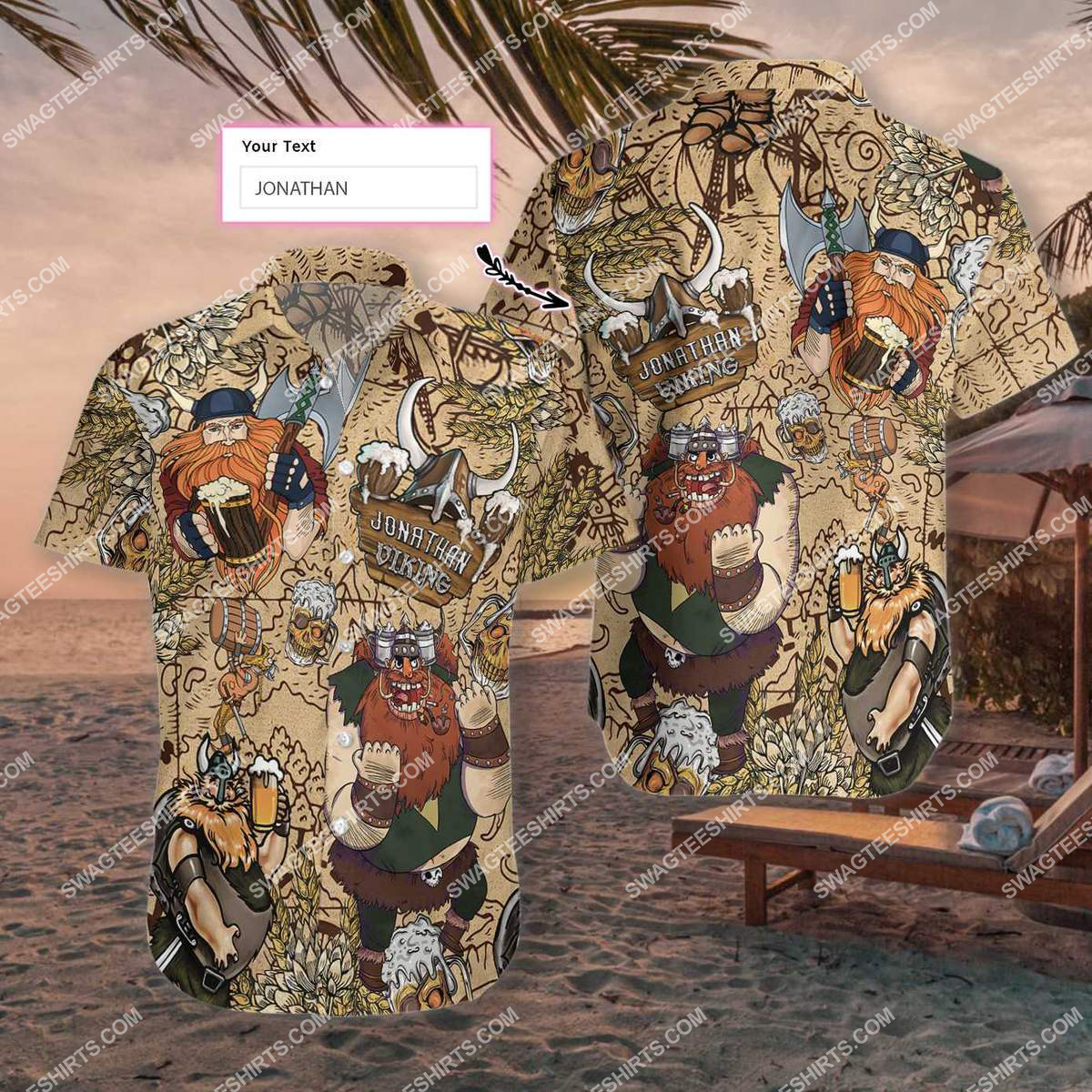 Custom Name Viking Warrior All Over Printed Hawaiian Shirt Custom Name Viking Warrior All Over Printed Hawaiian Shirt