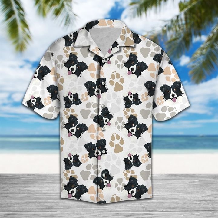 Cute Collie Hawaiian Shirt Summer Button Up Cute Collie Hawaiian Shirt Summer Button Up