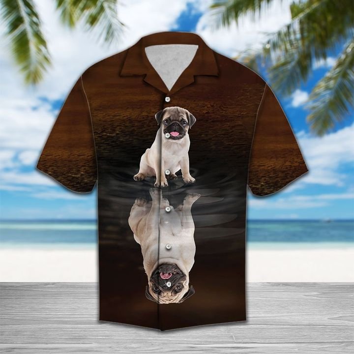 Cute Pug Hawaiian Shirt Summer Button Up Cute Pug Hawaiian Shirt Summer Button Up