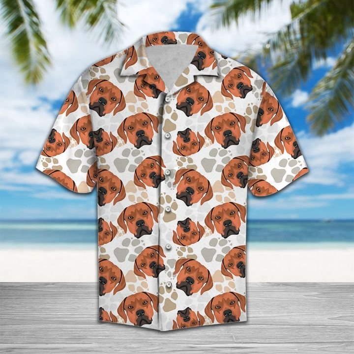 Cute Rhodesian Ridgeback Hawaiian Shirt Summer Button Up Cute Rhodesian Ridgeback Hawaiian Shirt Summer Button Up