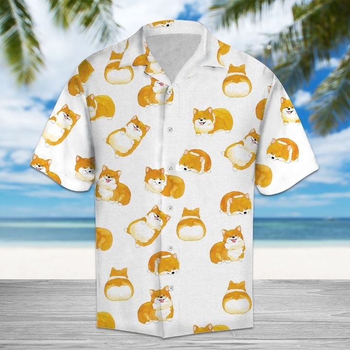 Cute Shiba Inu Hawaiian Shirt Summer Button Up Cute Shiba Inu Hawaiian Shirt Summer Button Up