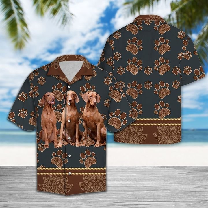 Cute Vizsla Hawaiian Shirt Summer Button Up Cute Vizsla Hawaiian Shirt Summer Button Up