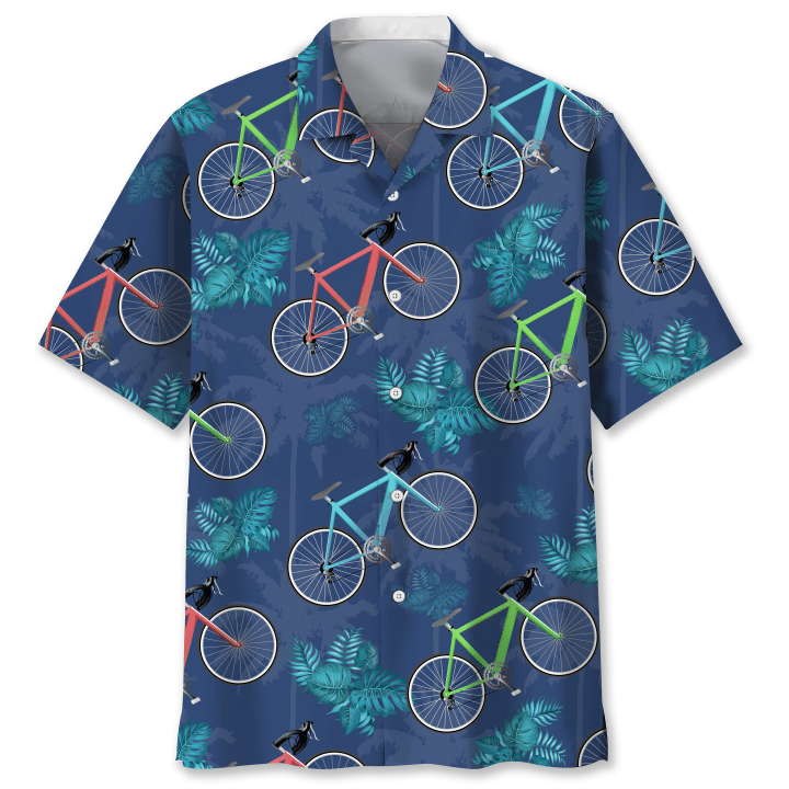 Cycling Tropical Hawaiian Shirt Cycling Tropical Hawaiian Shirt