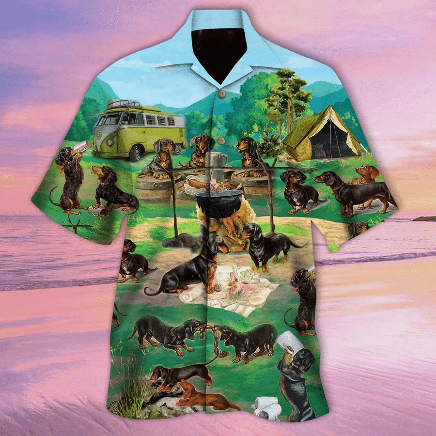 Dachshund Go Camping Hawaiian Shirt Dachshund Go Camping Hawaiian Shirt