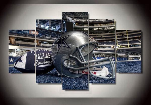 Dallas Cowboys 1 - Sport 5 Panel Canvas Art Wall Decor Dallas Cowboys 1 - Sport 5 Panel Canvas Art Wall Decor