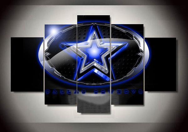 Dallas Cowboys 2 - Sport 5 Panel Canvas Art Wall Decor Dallas Cowboys 2 - Sport 5 Panel Canvas Art Wall Decor