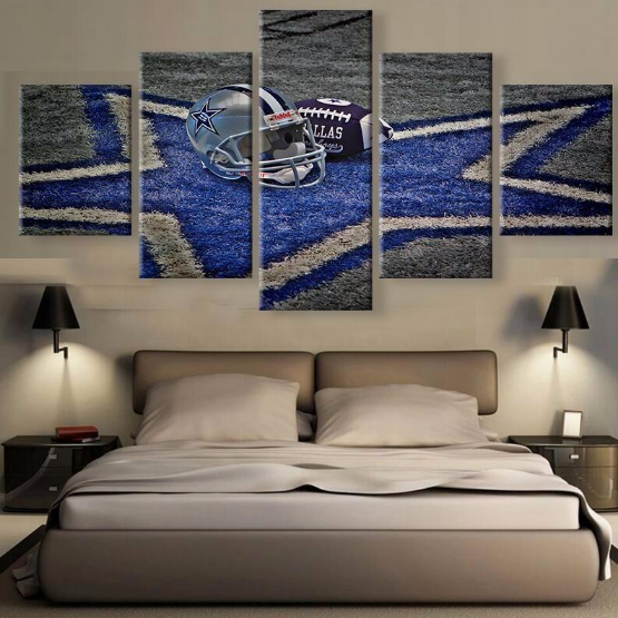 Dallas Cowboys Football Logo - Sport 5 Panel Canvas Art Wall Decor Dallas Cowboys Football Logo - Sport 5 Panel Canvas Art Wall Decor