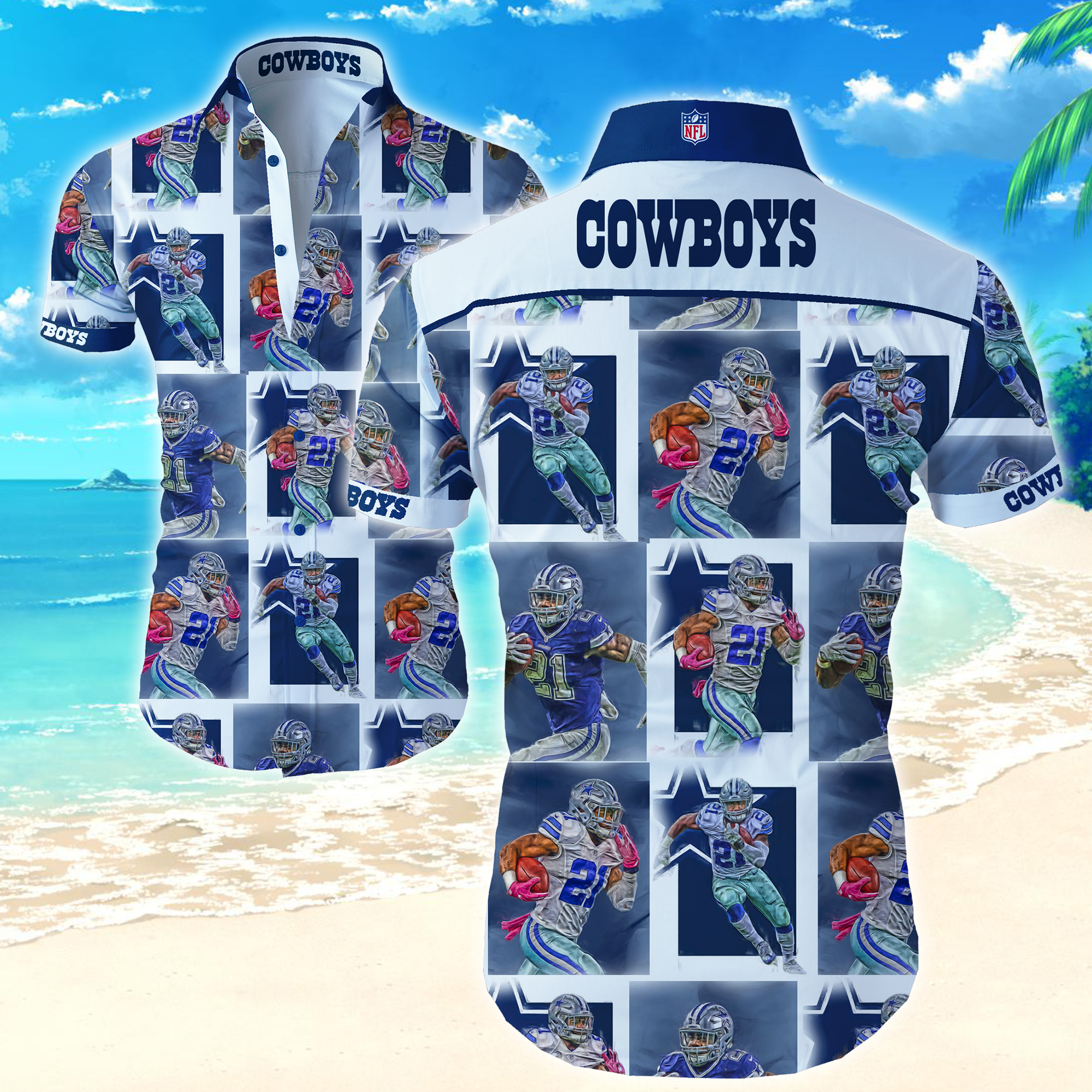 Dallas Cowboys Hawaiian Shirt Summer Button Up Dallas Cowboys Hawaiian Shirt Summer Button Up