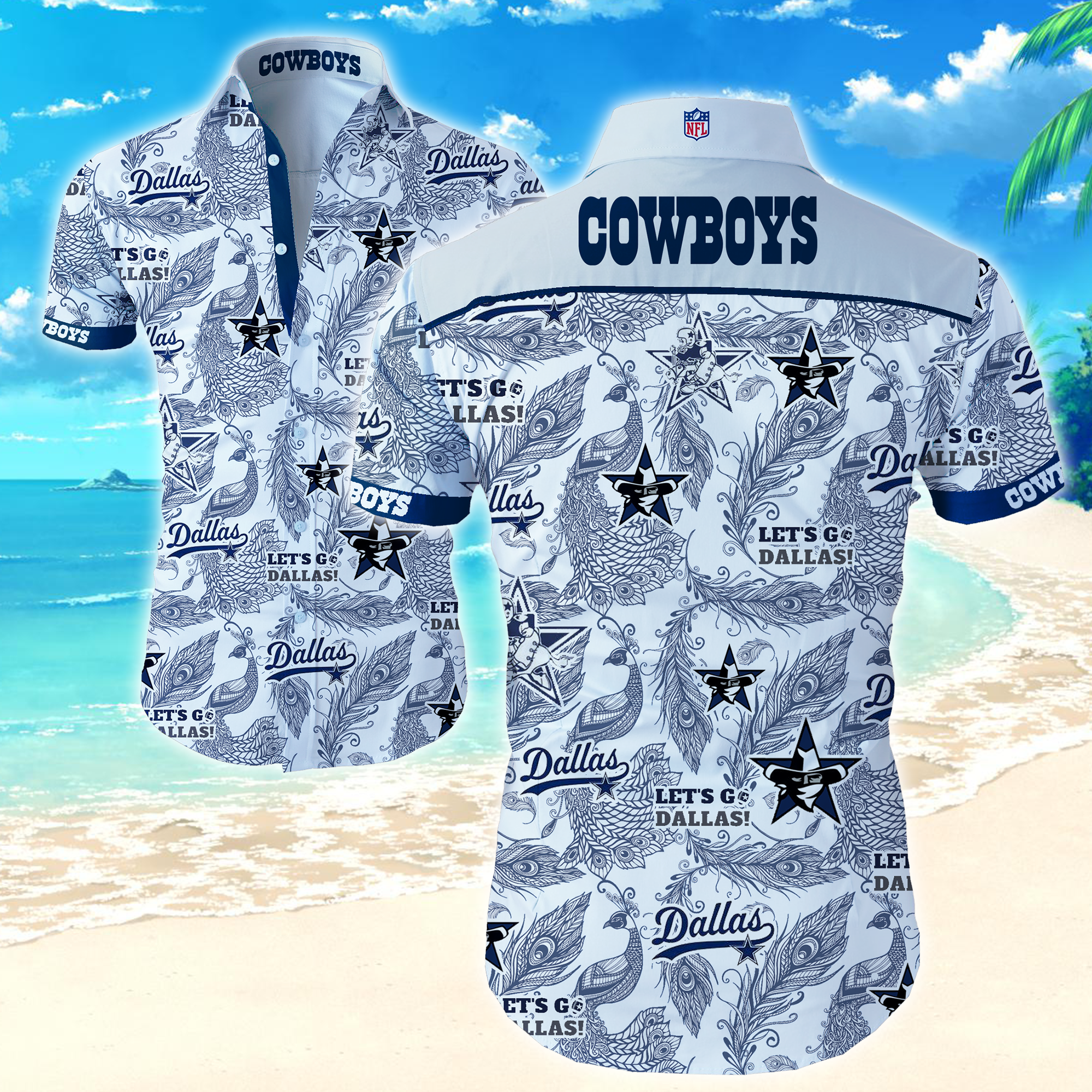 Dallas Cowboys Hawaiian Shirt Summer Button Up Dallas Cowboys Hawaiian Shirt Summer Button Up