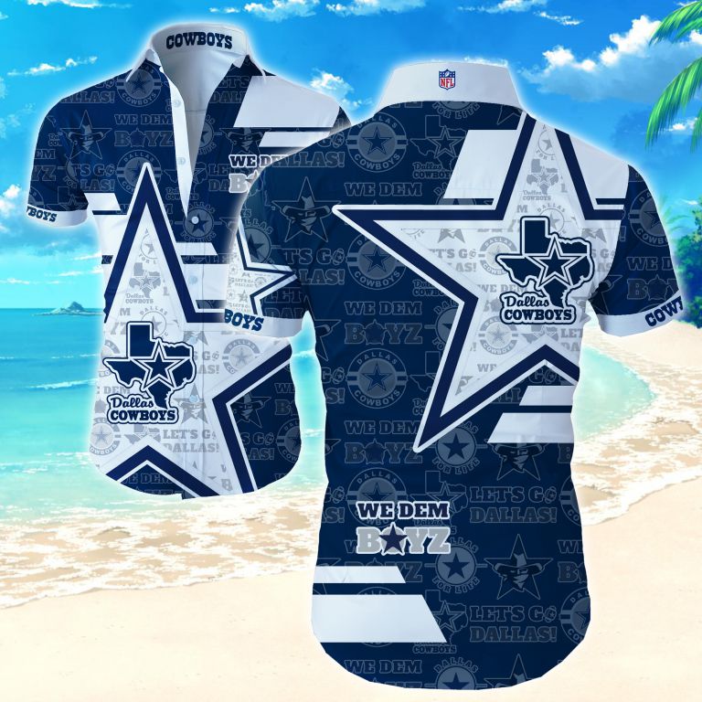 Dallas Cowboys Hawaiian Shirt Summer Button Up Dallas Cowboys Hawaiian Shirt Summer Button Up