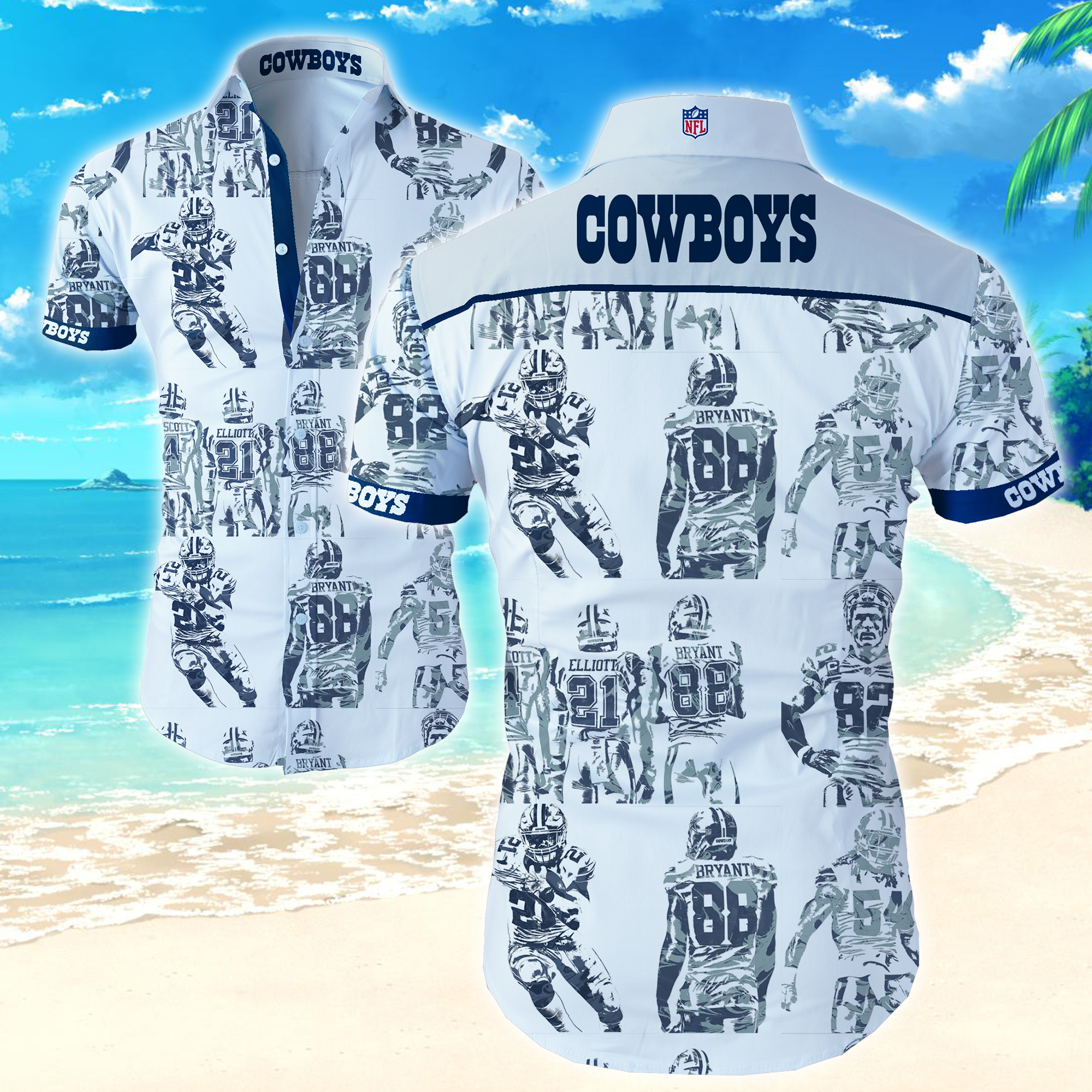 Dallas Cowboys Hawaiian Shirt Summer Button Up Dallas Cowboys Hawaiian Shirt Summer Button Up