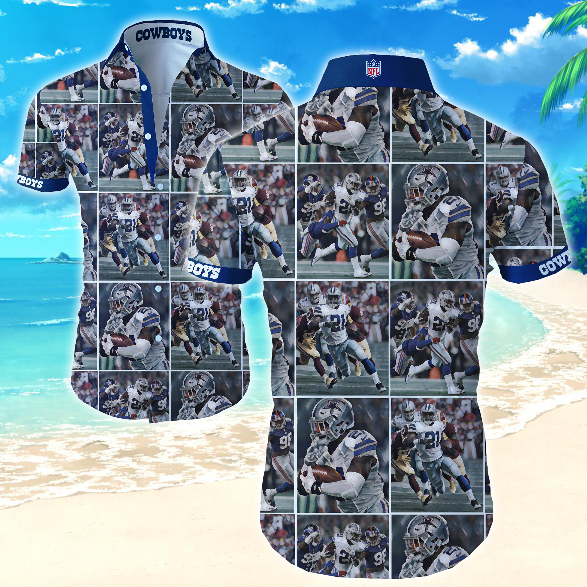 Dallas Cowboys Hawaiian Shirt Summer Button Up Dallas Cowboys Hawaiian Shirt Summer Button Up