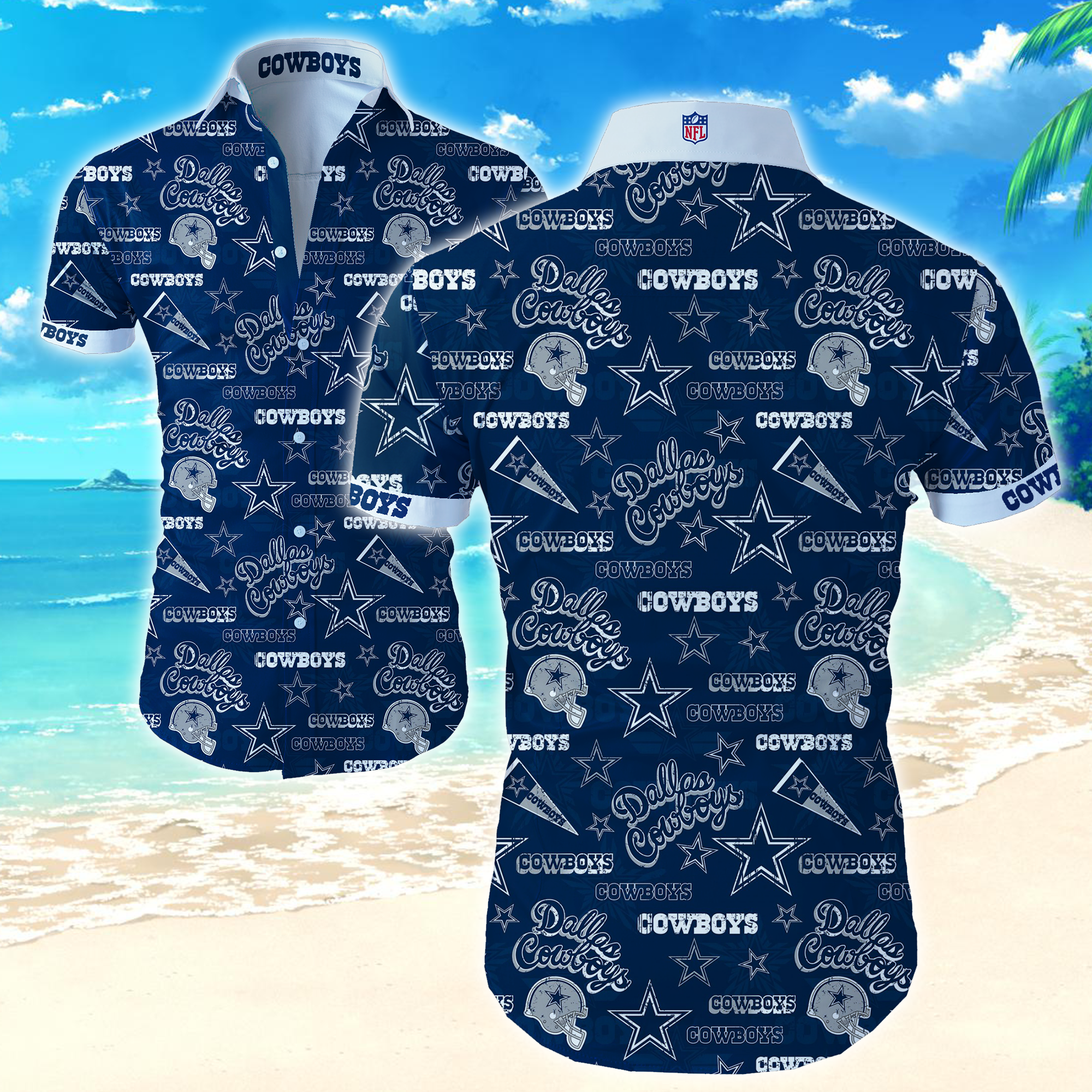 Dallas Cowboys Hawaiian Shirt Summer Button Up Dallas Cowboys Hawaiian Shirt Summer Button Up