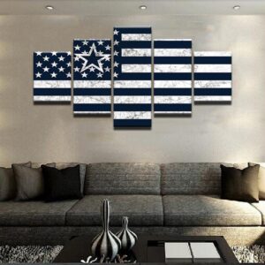 Dallas Cowboys Hd Sport Flag - Sport 5 Panel Canvas Art Wall Decor