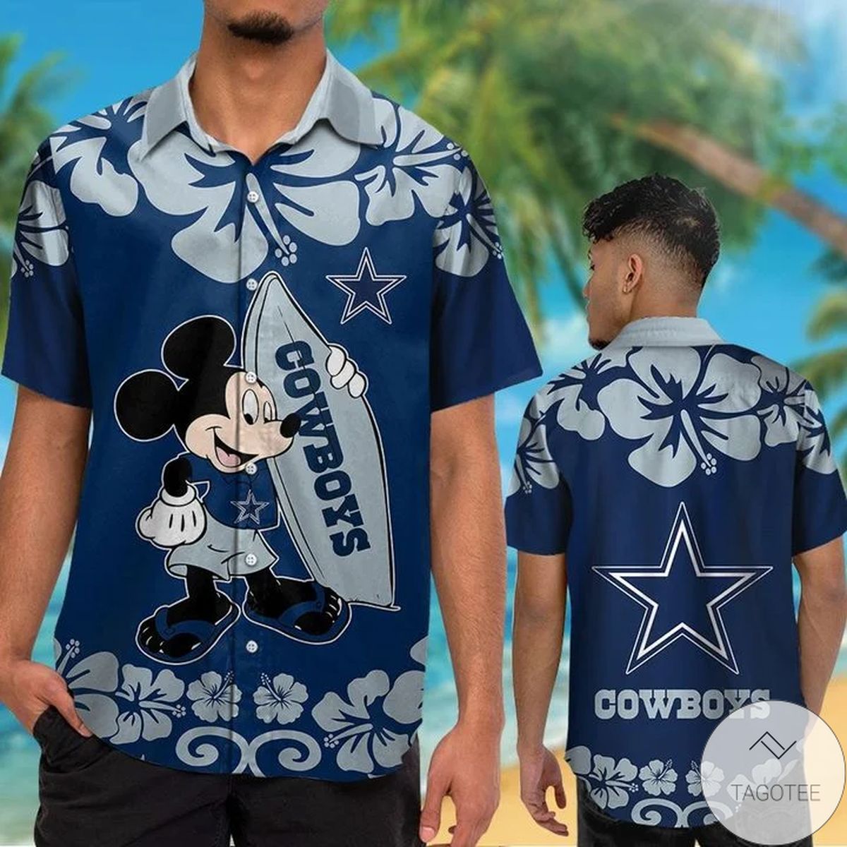Dallas Cowboys & Mickey Mouse Hawaiian Shirt Dallas Cowboys & Mickey Mouse Hawaiian Shirt