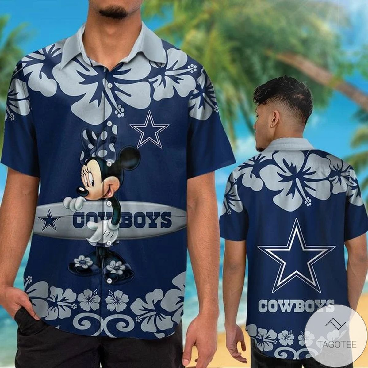 Dallas Cowboys & Minnie Mouse Hawaiian Shirt Dallas Cowboys & Minnie Mouse Hawaiian Shirt