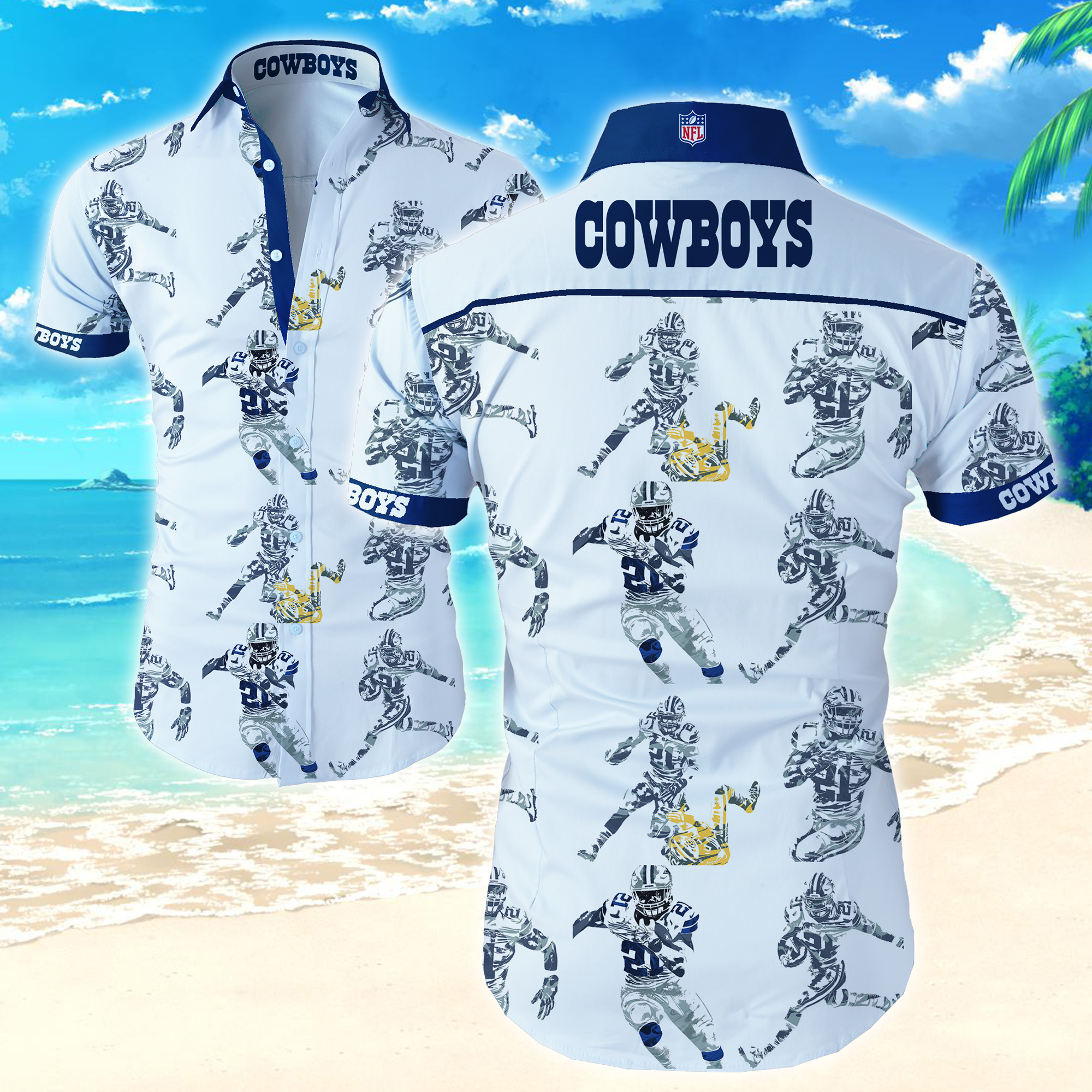 Dallas Cowboys Nfl Sport Hawaiian Shirt Summer Button Up Dallas Cowboys Nfl Sport Hawaiian Shirt Summer Button Up