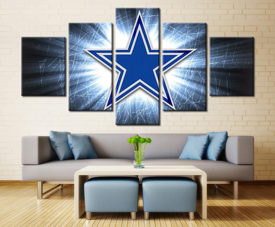 Dallas Cowboys Sport Team - Sport 5 Panel Canvas Art Wall Decor Dallas Cowboys Sport Team - Sport 5 Panel Canvas Art Wall Decor